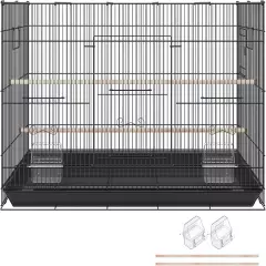 30 Inch Flight Bird Cage, Stackable Bird Cage Parakeet Cage with Slide