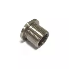 Stainless Steel Muzzle Adapter Convert 1/2x28 to 5/8x24 + Steel Crush Washer