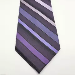 axcess Liz Clairborne Colorful Striped PURPLES Pattern Silk Business Necktie