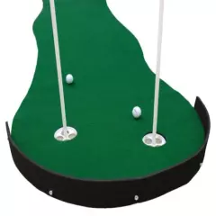 XL Golf Putting Green - 10.5ft x 3ft - Putting Mat w/ Backstop + Real Green Flag