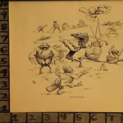 1905 KEMBLE GOLF FROG BIRD COMIC CARTOON HUMOR SATIRE VINTAGE ART AD ZH18