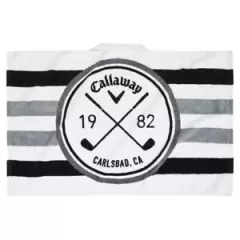 Callaway Tour Golf Towel 30" x 20" White/Black/Charcoal - New 2022