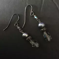 Aurora Borealis baroque crystal dangle Fashion Earrings Punk Boho