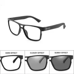 Square Sports Frame Photochromic Myopia Glasses For Men Nearsighted Sunglasses