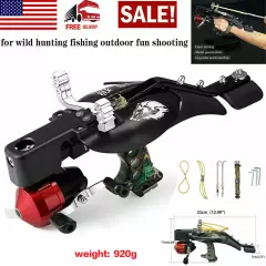 Pro Hunting Fishing Slingshot Powerful High Velocity Catapult Laser Shoot Set 