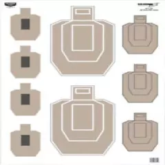 Eze-Scorer Multiple IPSC Shooting Targets, 23" x 35" on Bright White Paper