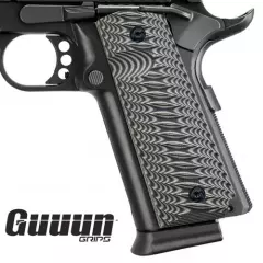 Guuun 1911 Grips Full Size Ambi Custom G10 Grip Claw mark Texture fit 1911