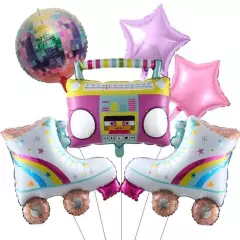 6pc 80s 90s BALLOONS PARTY DECOR 80S PARTY DISCO PARTY BALLOONS