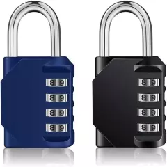 Combination Locker Lock, 4 Digit Outdoor Padlock for Gym, School, Gates, Doors, 