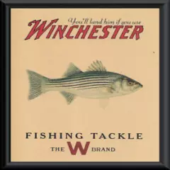 Winchester Striped Bass Rockfish Fishing Ad Reprint On 90 Year Old Paper *P079