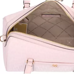 Michael Kors Medium Duffle Bag Satchel Light Powder Blush Pink MK Signature