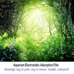 Forest Aquarium Background Poster HD Fish Tank Backdrop Electrostatic Adsorption