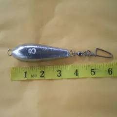 10 PCS. IN LINE TROLLING SINKER 6, 8 OZ. 5 EACH W/#1/0 COASTLOCK CRANE SWIVEL