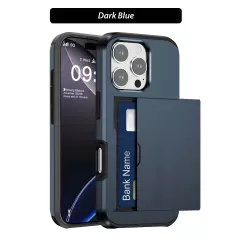 iPhone 16 Pro Max Plus Case Slider Wallet Card Shockproof Cover For Apple