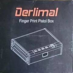 Derlimal Gun Safe for Pistols, Biometric Fingerprint Quick Access Lock, black 