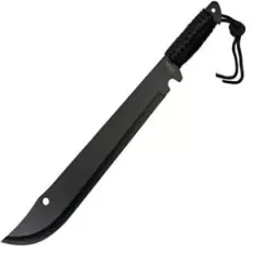 Bushweed Machete 14" Black Finish Stainless Steel Full Blade Cord Wrapped Handle