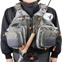 Maxcatch Fly Fishing Mesh Vest (Vest / Sling Pack / Backpack) Adjustable Size