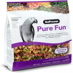 Pure Fun Bird Food for Parrots & Conures, 2 Lb - Blend of Fruit, Fruitblend Pell