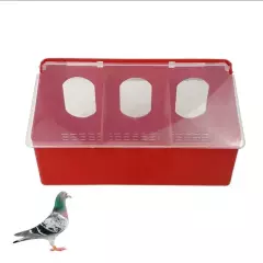 3 PACK ~ 3 Hole Plastic Hanging Outside Cage Feeder Pigeon Quail Bird Poultry