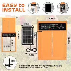 Automatic Chicken Coop Door Solar Powered Automatic Chicken Door with Timer &...