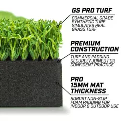 GoSports Golf Hitting Mat | PRO 5x4 Artificial Turf Mat for Indoor/Outdoor