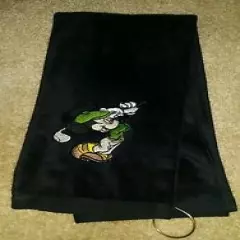 Mickey Mouse Embroidered Golf Sport Towel 16x26 Black 