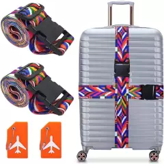 Luggage Straps, Travel Strap，Luggage Straps for suitcases (Multi Shape Color)