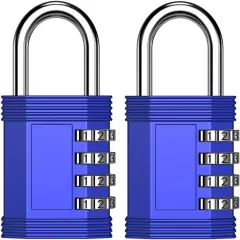 Lock for Gym Locker, 4 Digit Combination Lock for Gym, Employee, School, Fence, 