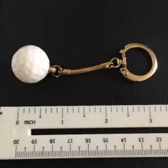 Vintage Golf ball keychain Key Ring White Ball