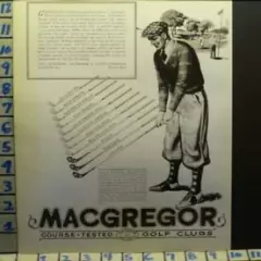 1928 MCGREGOR GOLF CLUB BALL DAYTON OHIO CADDY PLAY SPORT VINTAGE AD I11