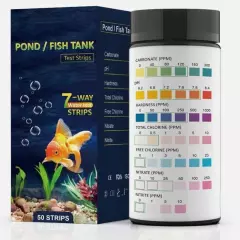 100pcs Fish Tank Test Strips 7-Way Aquarium Testing Kit Freshwater & Saltwater