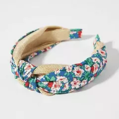 ANTHROPOLOGIE Headband ETHEL KNOTTED Floral Fabric Natural Hair Accessory NWT