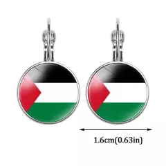 Palestine Flag Earrings Jewellery Pendant Earrings Palestinian 2024 Z4X3