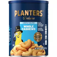 Deluxe Lightly Salted Whole Cashews, Party Snacks, Plant-Based Protein, Quick S