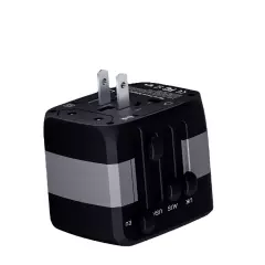 Universal Worldwide Travel Adapter Plug 2 Smart USB Ports+2 Type-C Fast Charge