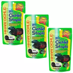 Hikari USA Cichlid Staple Pellets Fish Food 2 oz, Mini (3 Pack)