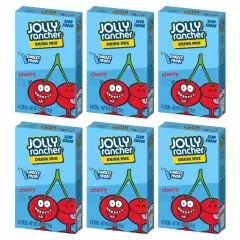 Jolly Rancher SINGLES to GO! Cherry, 6 Boxes with 6 Packets Each - 36 Total 