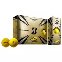 NEW 2021 BRIDGESTONE E12 CONTACT GOLF BALLS 1 DOZEN MATTE YELLOW