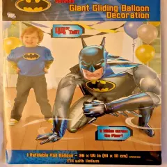 GIANT Anagram DC COMICS BATMAN Airwalker Foil Balloon 44" Party Birthday - NEW