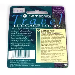 New Vintage 1994 Samsonite Travel Accessory Luggage Locks Gold (2-pack)