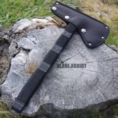 2PC 14.5" Survival Tomahawk Tactical Throwing Hatchet Hunting Survival AXE Knife