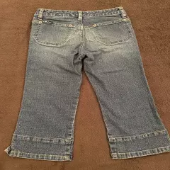 Girls Capri Jeans Size 7 UNIONBAY Medium wash fun ankle STRETCH