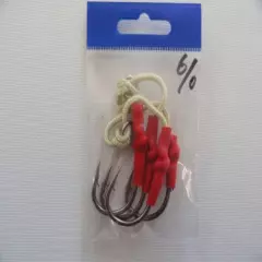 40 Assist hooks size 6/0 black nickel for knife vertical jigs 10 packs-20 Pairs