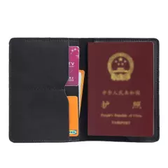 K018 Vintage Leather Passport Holder(Mad Horse Blue)