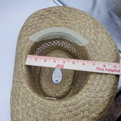 Summer Club Men’s Straw Hat Australian Styled. Size Large. Kangaroo Logo on band