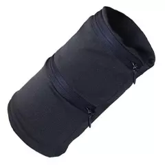 Wrist Pouch Wallet - Zippered Sport Wristband with 2 POCKET-1 PACK-BLACK