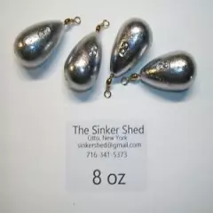 8 oz swivel bell / bass casting sinkers - quantity of 12/25/50/100 - FREE SHIP