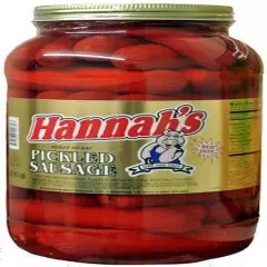 Gallon Jar of Hot Pickled Sausages – 39 Count, Bold Flavor, Party Snack