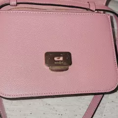 COACH Mini Brynn Crossbody bag in Crossgrain leather Pink - MSRP $298