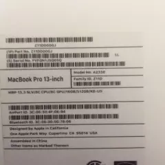 MacBook Pro 13-Inch Model No. A2338 (Empty Box Only)